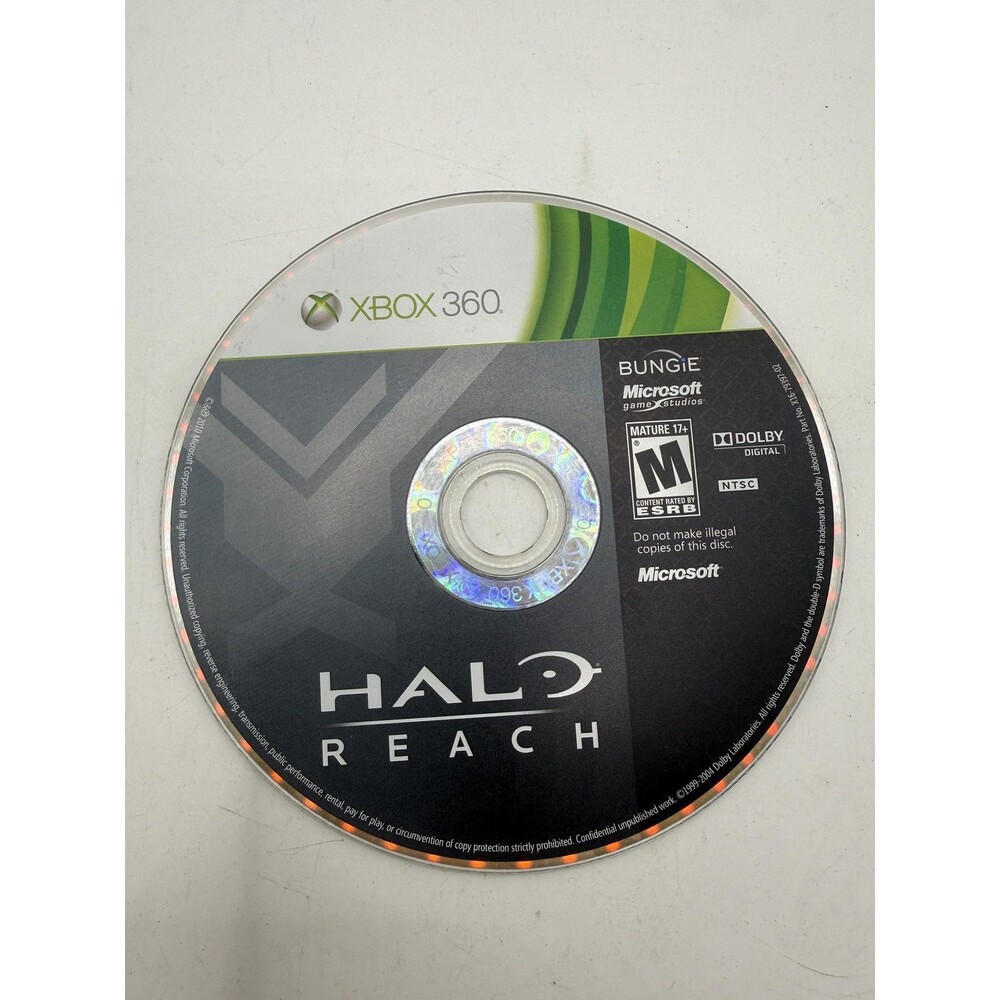 Halo Reach Microsoft Xbox 360 Game Disc Tested M Mature 2010 Shooter Action
